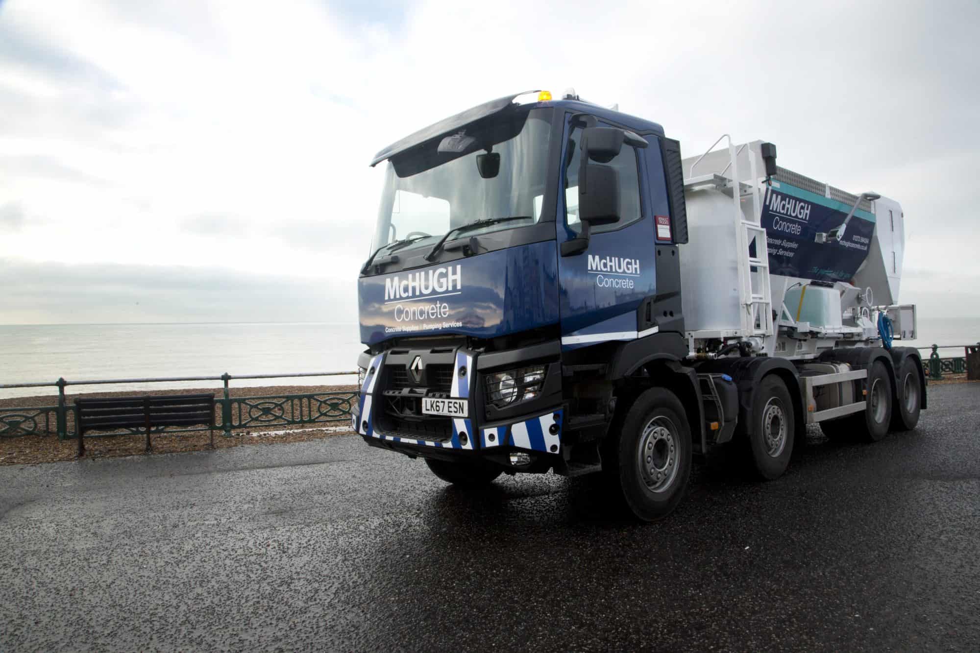 McHugh Concrete Truck on Brighton & Hove Promenade