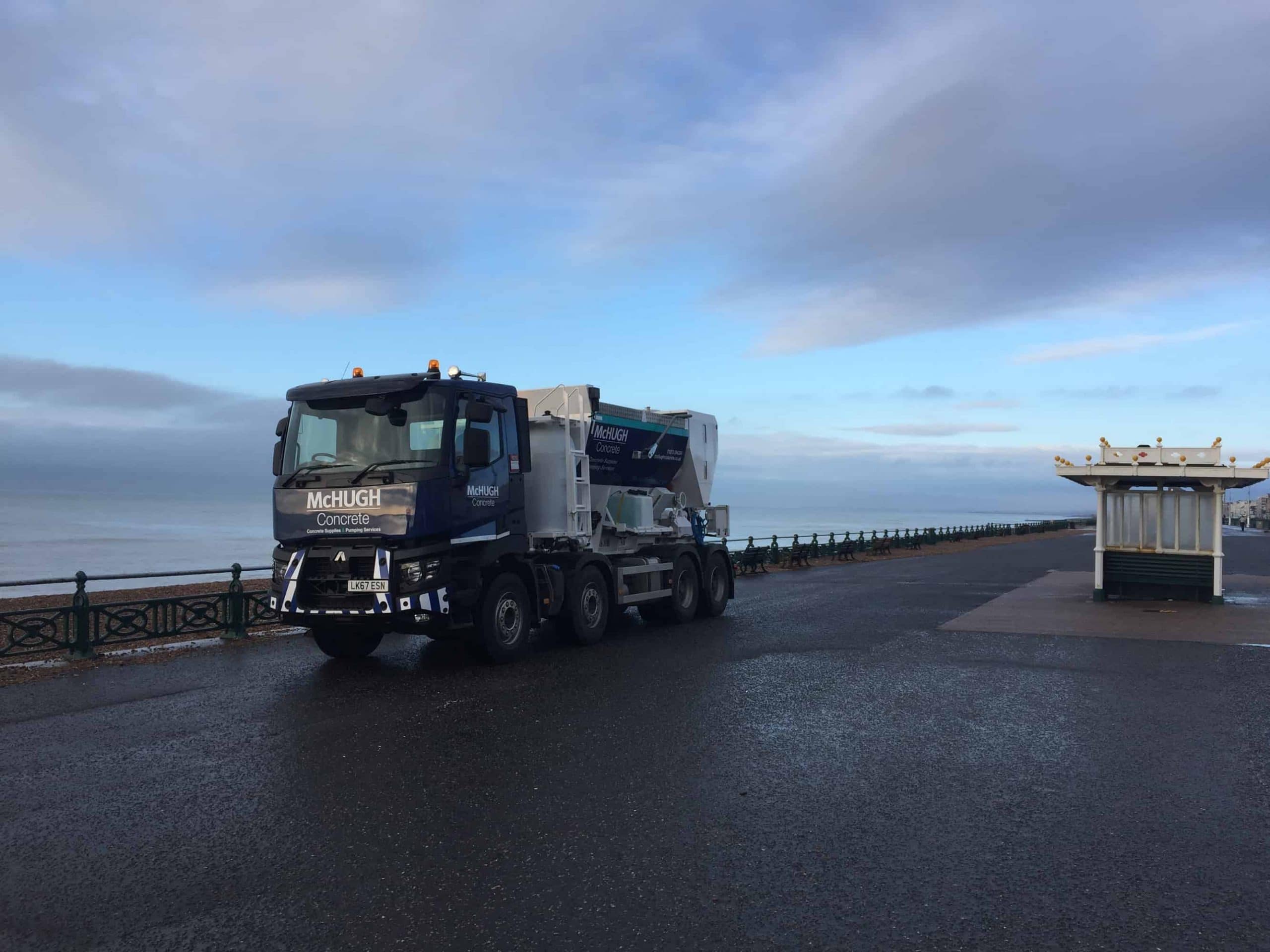 McHugh Concrete Truck on Brighton & Hove Promenade